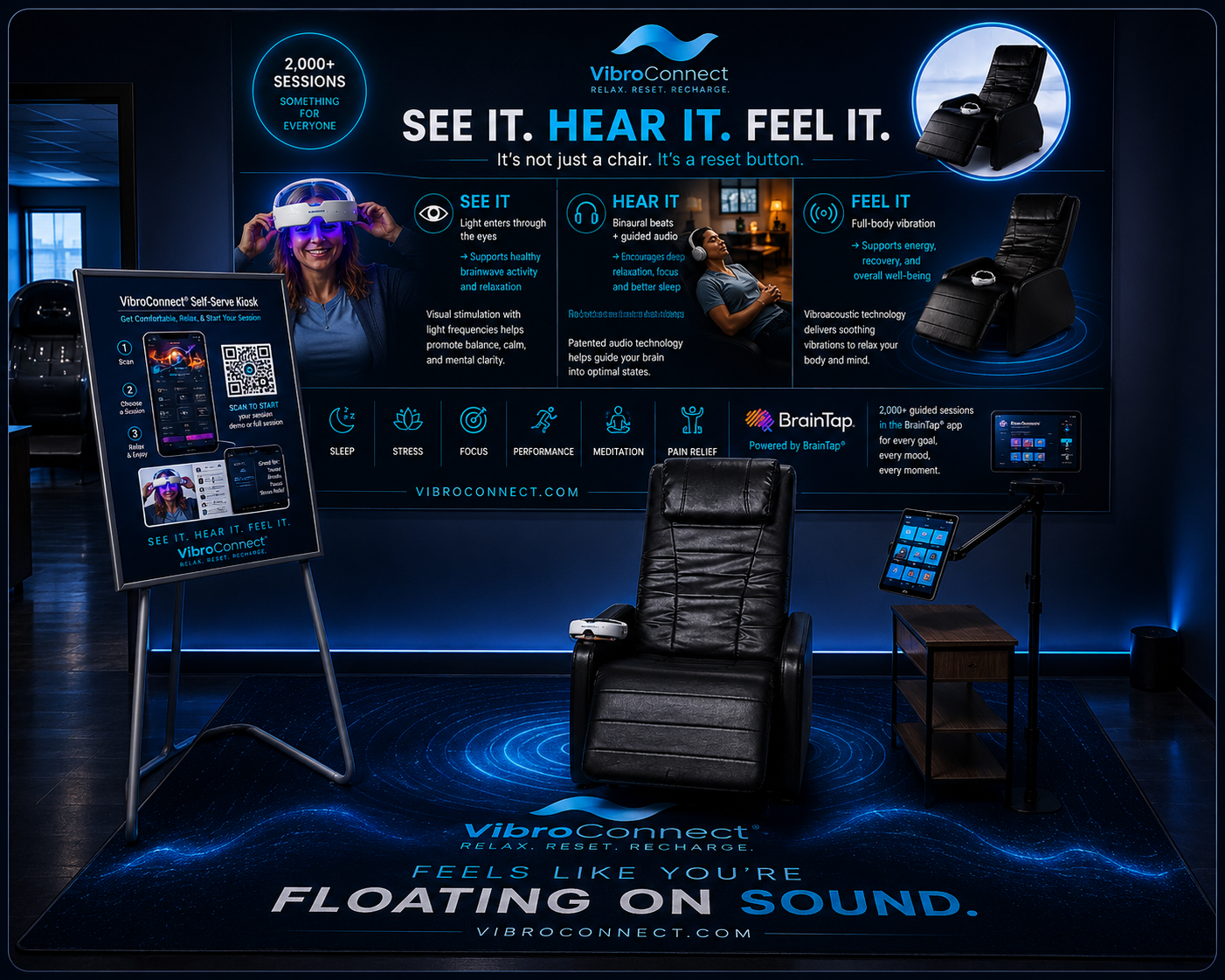 VibroConnect Self-Serve Kiosk — See It. Hear It. Feel It.
